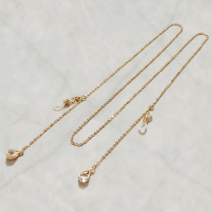 Chaîne lunettes Éclat gouttes cristal dorée minimaliste - Maison Lunetik