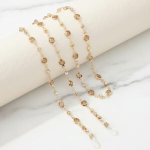 Chaîne lunettes Précieuse cristaux sertis technique joaillière - Maison Lunetik