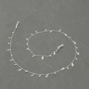 Chaîne pour lunettes Folia argent feuilles délicates - Maison Lunetik