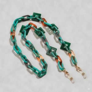 Chaîne pour lunettes géométrique colorée - Maison Lunetik